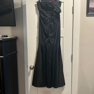 Black one shoulder long dress